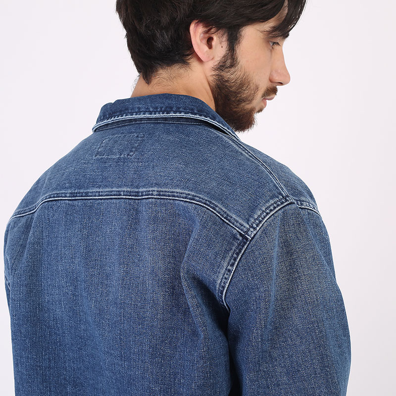 Мужская рубашка Carhartt WIP Salinac Shirt Jac (I027545-blue)  - цена, описание, фото 7